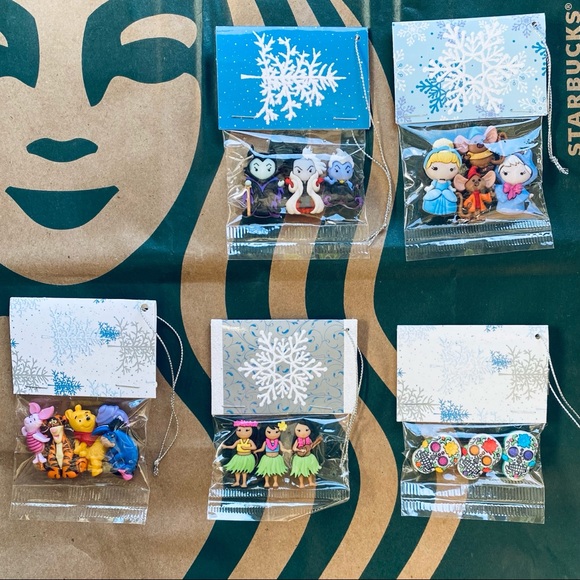 STARBUCKS🧜‍♀️ Straw & Villian Ornament Topper Set - Picture 3 of 7